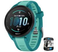 Garmin 010-02863-32 Forerunner 165 Music Montre de sport intelligente, turquoise + turquoise | Modèle officiel USA Partner | Ensemble avec pack de protection améliorée CPS de 2 ans