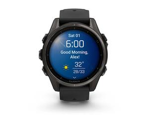 Garmin - 010-02903-21 - Smartwatch - Fenix 8 Sapphire - Bracelet en silicone noir