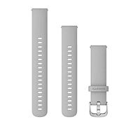 Garmin Bracelet à changement rapide 18 mm en silicone gris clair compatible avec vivomove 3s, vivoactive 4s, venu 2S, Forerunner 255S, facile à mettre et à enlever, changement sans outil possible