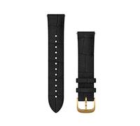 Garmin 010-12924-22 Bracelet vivomove, Luxe, 20 mm, Cuir Italien Noir boucle Gold