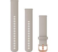 Garmin - Bracelet de Montre Quick Release 20mm - Silicone Beige Boucle Rosegold