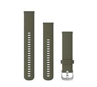 Garmin - 010-12924-11 Bracelet de Montre Quick Release 20 mm - Silicone Kaki boucle Silver