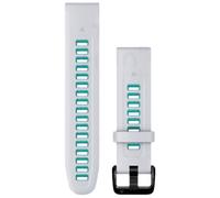Garmin - Bracelet de rechange - Bracelet QuickFit 20mm Silicone Blanc / Vert d'eau en Silicone Blanc