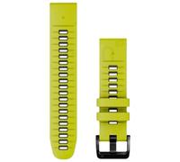 Garmin - Bracelet de rechange - Bracelet QuickFit 22mm Silicone Jaune / Graphite en Silicone Jaune