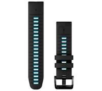 Garmin - Bracelet de rechange - Bracelet QuickFit 22mm Silicone Noir / Bleu Cirrus en Silicone Noir