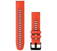 Garmin - Bracelet de rechange - Bracelet QuickFit 22mm Silicone Rouge feu / Graphite en Silicone Rouge