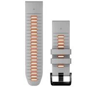 Garmin - Bracelet de rechange - Bracelet QuickFit 26mm Silicone Gris / Orange en Silicone - Gris,Orange Gris,Orange