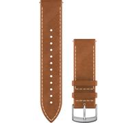 Garmin bracelet de remplacement 20mm cuir brun clair avec couture/argent