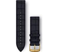 Garmin bracelet de remplacement cuir 20mm noir avec gaufrage crocodile