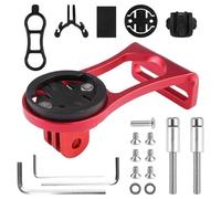 Garmin Edge Extended Support, Vélo Alliage D'ordinateur de Vélo Guidon de Fixation, Réglable Support Avant Étendu, Alliage Avant Combiné pour Garmin Edge 200 500 510 520 800 810 820 1000 1030 (Rouge)