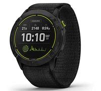 Garmin Enduro - Carbon Gray DLC Titanium avec bracelet UltraFit nylon Noir