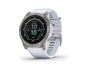 Garmin epix Pro (Gen 2) Sapphire Edition, 51 mm, smartwatch Haute Performance, Technologie d'entraînement avancée, Lampe de Poche intégrée, Pierre Blanche