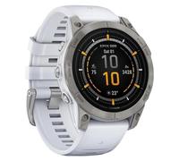 Garmin Epix Pro (Gen 2) Sapphire Edition Smartwatch avec Bracelet en Silicone, boîtier de 47 mm, Blanc