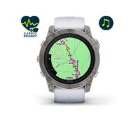 Garmin Epix Pro Gen.2 51mm Sapphire Titane Silver (Bracelet blanc) Blanc