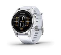 Garmin Epix Pro - Montre GPS Multisports connectée avec écran Amoled - Silver avec Bracelet Blanc - Boîtier 42 mm