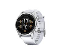 Garmin Epix Pro - Montre GPS Multisports connectée avec écran Amoled - Silver avec Bracelet Blanc - Boîtier 42 mm