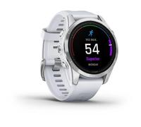 Garmin epix Pro - Standard Edition - 2e génération - 42 mm - polymère renforcé de fibres d'argent - Oui Montre connectée avec bracelet - silicone - whitestone - taille du poignet : 108-182 mm -...