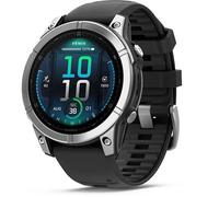Garmin Montre GPS Multisports fēnix E AMOLED Acier Silver Bracelet Noir