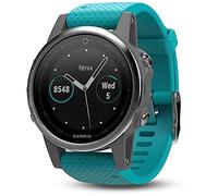 Garmin Fēnix 5S - Montre GPS Multisports Outdoor - Argent avec Bracelet Turquoise