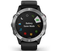 Garmin fēnix 6, Silver Noire avec Bracelet Noir (No Carto/Music/Pay)