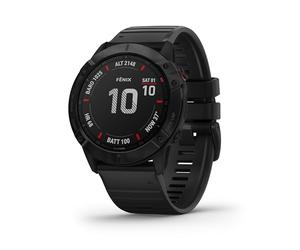 Garmin Fenix 6X Pro, Gray Noire avec Bracelet Noir