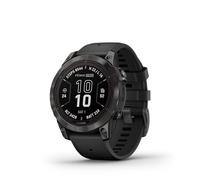 GARMIN - Fenix 7 Pro Solar Edition - Montre connectée à haute performance - Acier, Gray avec bracelet noir