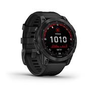 Garmin fenix 7 Solar - 47 mm - gris ardoise - montre de sport avec bracelet - silicone - noir - taille du poignet : 125-208 mm - affichage 1.3" - 16 Go - Bluetooth, Wi-Fi, ANT+ - 79 g