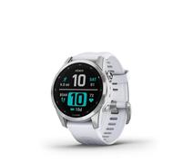 Garmin - fenix 7S - Montres GPS multisports connectée haute performance - Silver avec bracelet blanc - Boitier 42mm