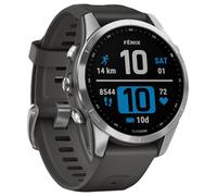 Garmin - fenix 7S - Montres GPS multisports connectée haute performance - Silver avec bracelet gris - Boitier 42 mm
