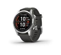 Garmin Montre GPS multisports Fēnix 7S Pro Solar Edition – Boîtier 42 mm Argent, Bracelet gris