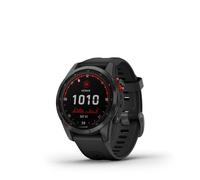 Garmin - fenix 7S Solar - Montres GPS multisports connectée haute performance - Gray avec bracelet noir - Boitier 42mm