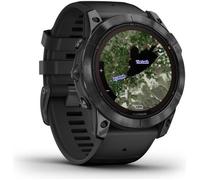 GARMIN - Fenix 7X Pro Solar Edition - Montre connectée à haute performance - Acier, Gray avec bracelet noir