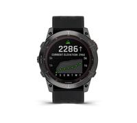 Montre connectée Garmin Fenix 7X Solar Gray avec bracelet silicone Noir