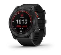 Montre connectée Garmin Fenix 7X Solar Gray avec bracelet silicone Noir