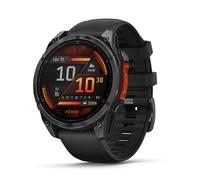 Garmin fēnix® 8 - Montre GPS Multisports AMOLED - Gray avec Bracelet en Silicone Noir - 47 mm
