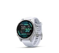 Garmin fēnix® 8 - Montre GPS Multisports AMOLED - Silver avec Bracelet en Silicone Blanc - 43 mm