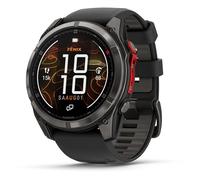 Garmin Fenix 8 Pro - Montre Intelligente GPS Multisport Haut de Gamme | Micro LED 51 mm, lentille Saphir, Gris Carbone DLC Titane avec Noir/Gris Galet avec 10 Jours d'autonomie | Haut-Parleur intégré