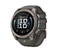 Garmin Fenix 9 Montre Connectée 51 mm Boîtier Titane GPS, Sangle Silicone Grise