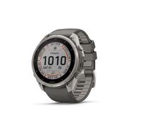 Garmin Fenix 9 Pro Solar, titane, LTE, 51 mm, bande gris galet/gris argenté