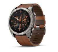 Garmin - 010-02905-40 - Smartwatch - Fenix 8 Sapphire - Bracelets en cuir marron