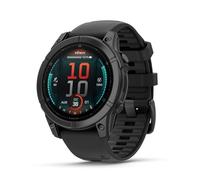 Garmin fēnix E - Montre GPS Multisports AMOLED - Acier Gray avec Bracelet Noir