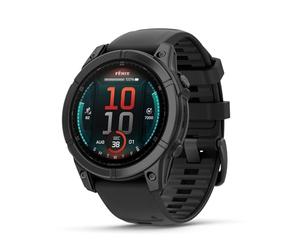Garmin fēnix E, Montre GPS Multisports AMOLED, Acier Gray/Noir, 47mm | Écran AMOLED haute définition, autonomie jusqu'à 16 jours, fonctions sport & santé, résistance à l'eau 10 ATM, lampe LED