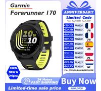 Garmin Forerunner 170 Écran AMOLED de 1,2'' Autonomie de la batterie jusqu'à 10 jours Étanche 5 ATM 80+ applications sportives intégrées Montre Garmin 170 Montre connectée Garmin Montre de sport Black