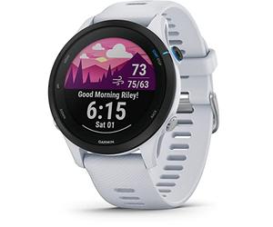 Garmin Forerunner 255 Music, Montre GPS connectée de Running, Blanc, 46mm
