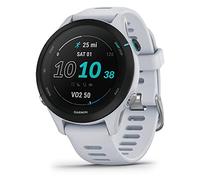 Garmin Forerunner® 255S Music, Montre intelligente de course GPS plus petite avec musique, informations avancées, batterie à longue durée de vie, Whitestone
