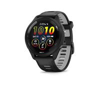 Garmin Forerunner 265, Montre GPS connectée Running AMOLED, Noir/Gris, 46mm | Montre légère AMOLED, autonomie jusqu'à 20 heures en mode GPS, fonctions d'entrainement & santé avancées, musique intégrée