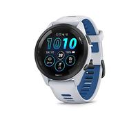 Garmin Forerunner 265 Montre intelligente de course à pied, affichage AMOLED coloré, mesures d'entraînement et informations de récupération, pierre blanche et bleu marée