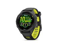 Garmin Forerunner 265S - Montre GPS de Running avec écran AMOLED - Noire avec Bracelet en Silicone Noir/Jaune - Boîtier 42 mm