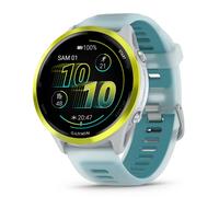 GARMIN Forerunner 570 47mm - Aluminium Jaune avec bracelet Blanc translucide/Turquoise - Montre GPS Running - EN STOCK