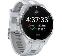 Garmin Forerunner 965 Quarz Smartwatch für Unisex, Whitestone/Powder Grey | AMOLED, GPS multibandes, Garmin Pay, cartographie intégrée, musique